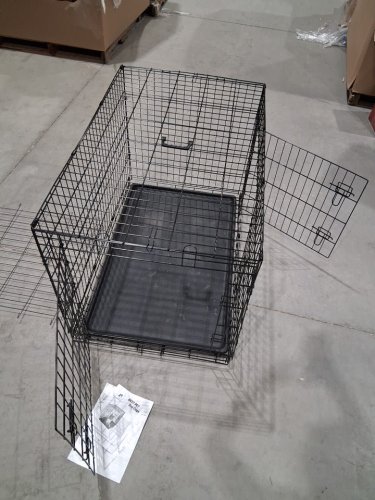 Best Pet Care Crate Metal Foldable Single Door Dog Cage with Removeable Tray - Large - Black (Model: TY-PC360-BLACK) image 5