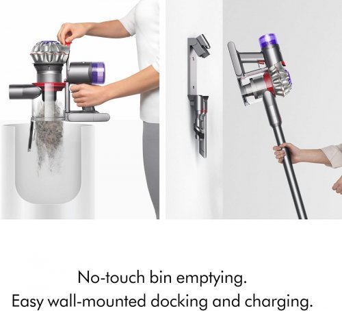 DYSON V8 plus Rechargeable HANDHELD stick VACUUM cleaner with attachments - grey/purple (model: sv25) image 2