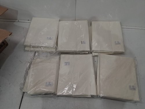 10pk wrinkle resistant polyester table cloth - 60" x 102" - Ivory image 3