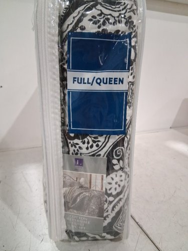 3PC LUSH DECOR AUBREE QUILT PAISLEY DAMASK REVERSIBLE BEDSPREAD SET - FULL/QUEEN - BLACK & WHITE MODEL: C16879P13-000 image 4