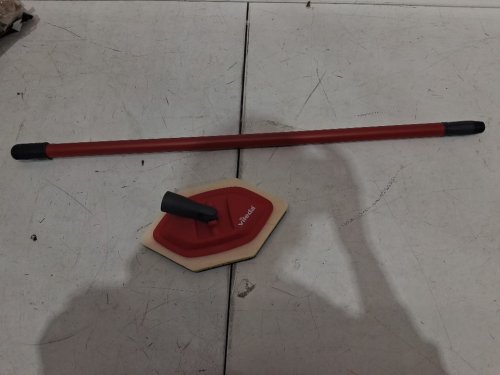 vileda bath shower magic sponge mop 360 reusable swivel head - red/grey image 4