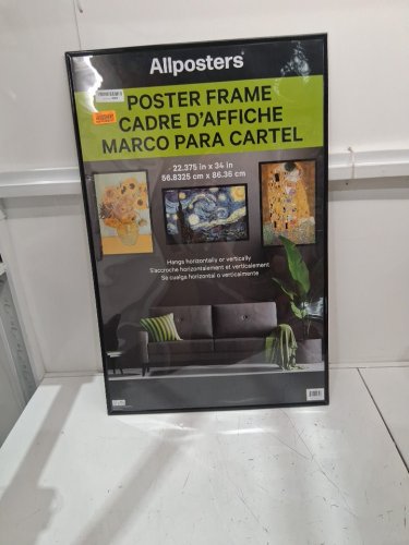 allposters poster frame for horizontal or vertical hanging - 22.3" X 34" - BLACK (MODEL: PF12319) image 3