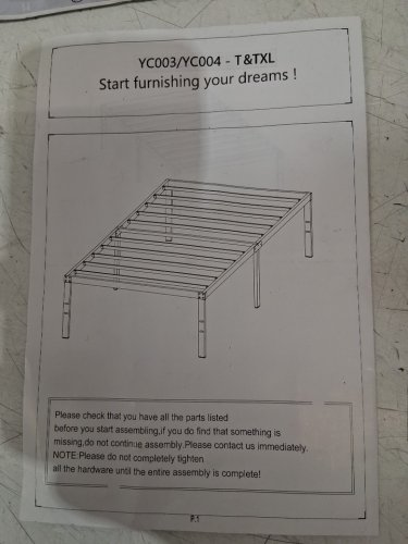 Bed Frame No Box Spring Required Metal Platform - 16'' - twin xl - black (model: yc-003-txl) image 8