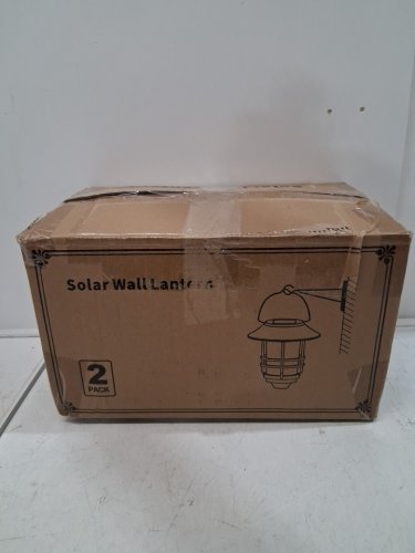 2PK SECURITY SOLAR HANGING OUTDOOR WALL-MOUNT LANTERN LIGHT FIXTURE - 11"X6.7" - bronze image 4