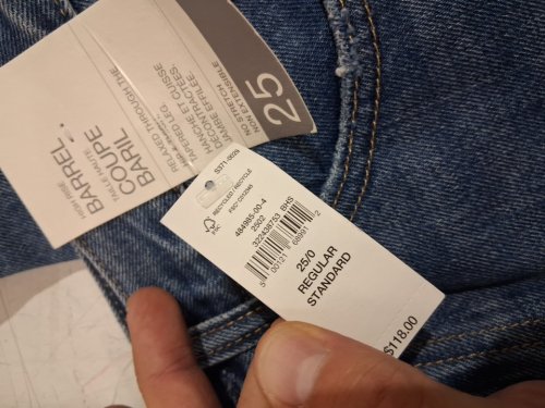women's gap regular High Rise Barrel Jeans - 25 - medium wash (style: #484985) image 5