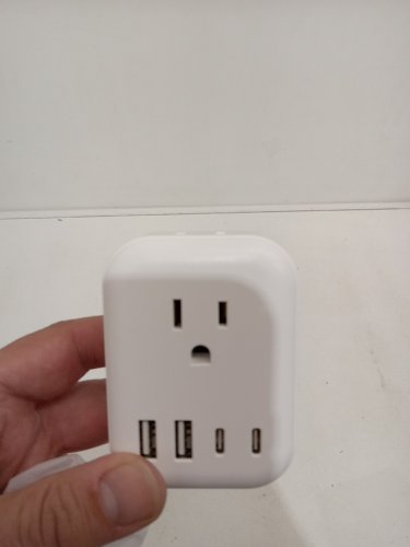 Obcxin Type E/F European Travel Plug Adapter - 4 Outlets, 4 USB Ports(2 Type C) - White - (Model: 601us) image 2