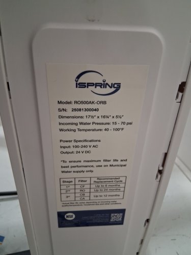 iSpring NSF Certified Tankless RO Reverse Osmosis Water Filtration System - 500 GPD Fast Flow with Natural pH Alkaline Remineralization - Brushed Nickel Faucet (model: RO500AK-BN) image 12