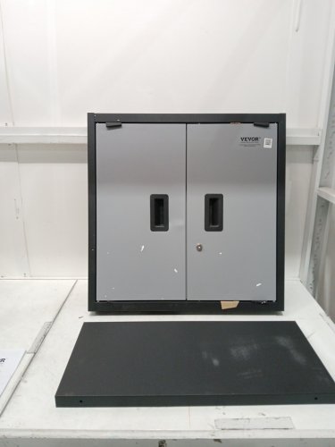 Foldable Metal Garage Wall Mounted Small Cabinet - 26" - 240lb capacity - grey/black (model: fwc26) image 3