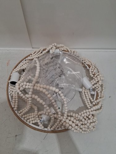 Capslpad Wood Beaded Boho light - 20" x 10" - white (model: T17BK06-TFBA) image 4