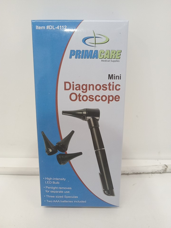 5pc primacare mini Diagnostic Otoscope - high resolution LED light - 4 sizes - black (model: DL-4112) image 3