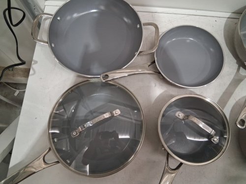 11pc Cuisinart Artisan Elite Pro Forged Aluminium Cookware  - assorted sizes - Stainless Steel Silver(model: 1981675) image 3