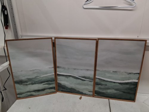 3PK Ausril Green Wall Misty Landscape Art - 16" x 24" - Multicolour image 2
