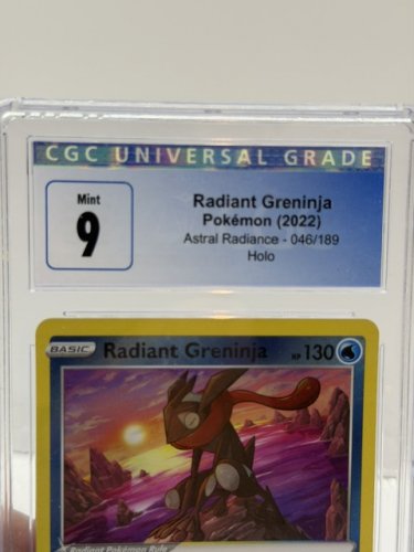 CGC GRADED MINT 9 RADIANT GRENINJA POKEMON 2022 ASTRAL RADIANCE 046/189 HOLO image 2