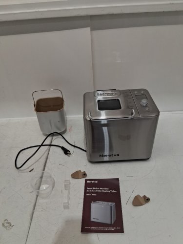 neretva 20-in-1 nonstick ceramic bread maker - 2lbs max - silver (model: pe8866su) image 4