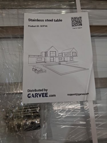 garvee Stainless steel work/prep table with back & side splashes - 36" x 30" x 34" - (model: pho_10alz4j6) image 9