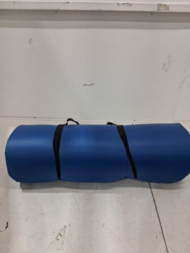 AMAZON BASICS THICK EXERCISE YOGA MAT WITH CARRY STRAP - 6ft X 2ft X 1/2" THICK - BLUE (model: YM2001) image 2