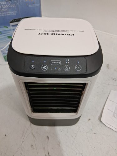 portable mini air conditioner cooling fan - 12W - 900ml - white/black image 3