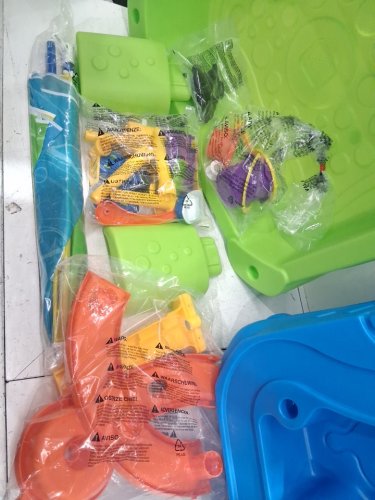 Step2 waterpark Wonders 2-Tier Water Table with accessories - 39" x 24" x 32" - green/blue (model: 414599) image 5
