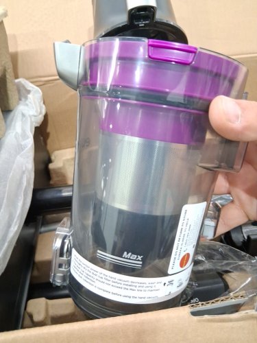 Eureka Cordless Rechargeable 3-IN-1 Stick Vacuum Cleaner WITH CLEANING STATION & ANTI-TANGLE NOZZLE FOR ALL FLOORS - GREY/PURPLE (MODEL: NEC490SE) image 8