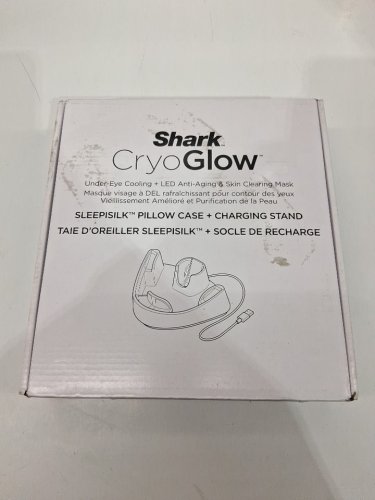 shark cyro glow light therapy charging stand with sleepisilk pillow case - purple image 2