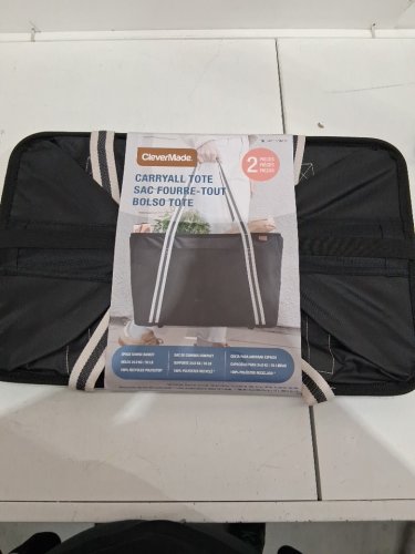 2PK Clevermade Carry All collapsable Tote - 60LBS MAX - 64L - black (model:1796176) image 2