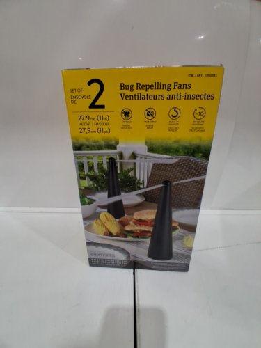 2PK ELEMENTS RECHARGEABLE BUG REPELLER FANS - BLACK (MODEL: 1990391) image 2