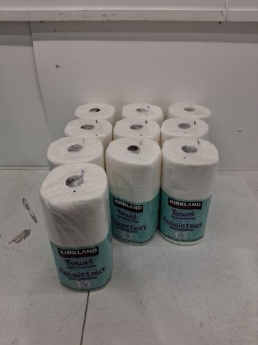10pk KIRKLAND SIGNATURE CREATE-A-SIZE PAPER TOWEL ROLLES - 2-PLY - WHITE (MODEL: 580517) image 2
