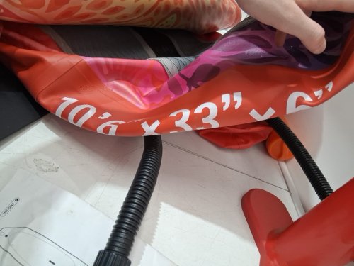 AISUNSS Inflatable Stand Up Paddle Board with Accessories - 10.6FT x 33" x 6" - red/multicolour image 7