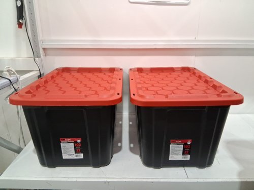 2PK Accent Pro Series heavy duty tote storage bin - 120l - red/black (model: 2277460) image 2