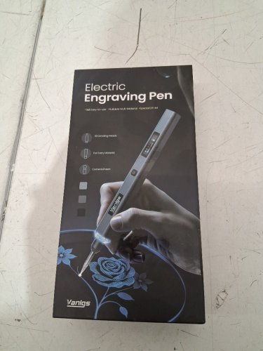 Vanlgs Rechargeable Engraving Pen with LED Light - black image 2