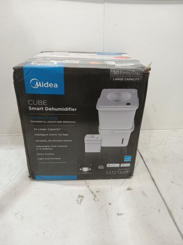 Midea cube smart wifi dehumidifier, compatible with alexa - 50 pint - 4,500 sq. ft - white (model: mad50s1qwt-A) image 7