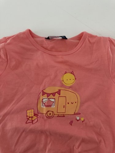 2PC GIRL'S SOURIS MINI T-SHIRT AND SHORTS OUTFIT - SIZE 3 - PINK/YELLOW (STYLE: 7162424) image 2