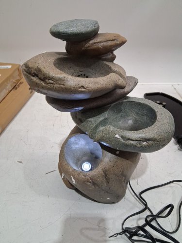 Angelo Décor Stone Tabletop Fountain - 10" x 6" - Brown/Grey/Green (Model: AD96068) image 7
