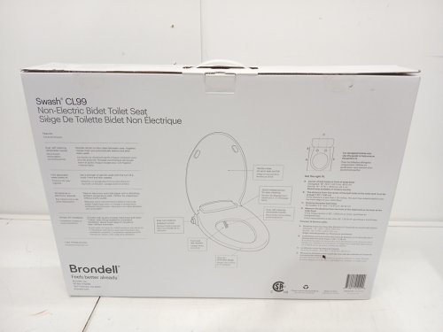 BRONDELL SWASH CL99 ELONGATED NON-ELECTRIC BIDET TOILET SEAT - 18" - WHITE (MODEL: CL990416) image 3