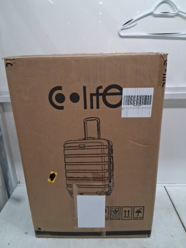 Coolife Hardshell TSA Lock Spinner Carry-on Luggage - 28" - Black/Apricot (Model: luggage1697abs) image 12