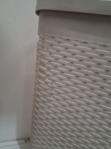 2pk Mind Reader 40L Slim Laundry Hamper with lid - 40L - ivory (model: ‎40HAMP2pk -IVO) image 4