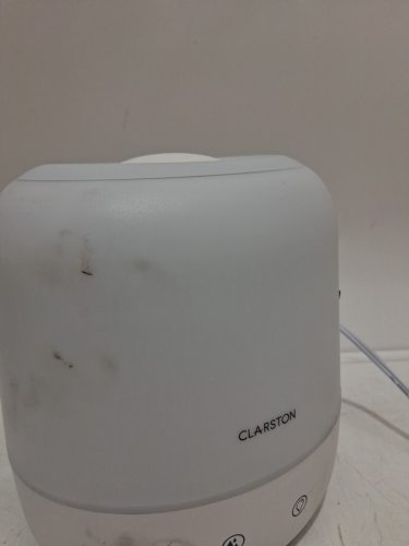 clarston cool mist humidifier for bedroom - light off auto shut off easy top fill humidifier - 2l - white (model: 10056) image 5