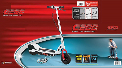 Razor e200 Electric Scooter - white / red (13112410) image 2