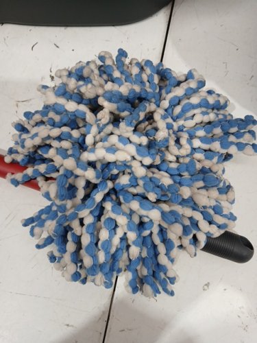 vileda easywring rinseclean spin mop & bucket system with reusable microfibre mophead & extendable handle - blue (model:170144) image 4
