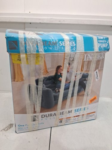 Intex dura-beam series inflatable Pull-Out Sofa *no pump*  - 80" x 91" x 26" - 440lbs capacity - grey (Model: 66552EP) image 8
