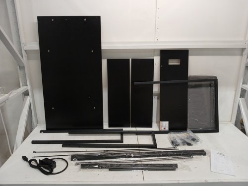 EnHomee  L Shaped Computer Desk with Storage Shelves and Side Bag - 40" - black (model: 55sccpd120lb) image 6