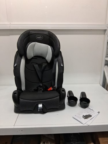 EVENFLO CHASE PLUS 2-IN-1 BOOSTER CAR SEAT FOR KIDS, 5-POINT HARNESS CONVERTS TO HIGH BACK BOOSTER - HURON/BLACK/GREY (MODEL: 30712344C) image 2