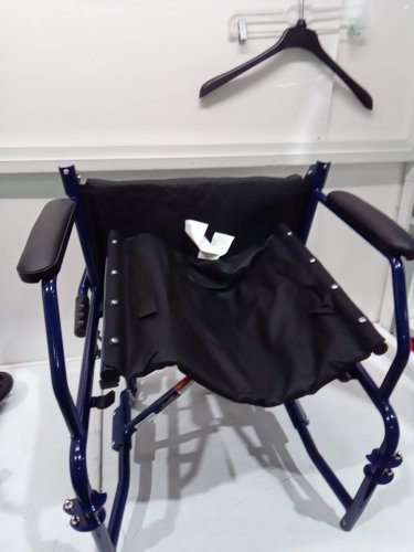 CAREX FOLDABLE TRANSPORT WHEELCHAIR - 300Lbs capacity - blue/black (model: a33677) image 5