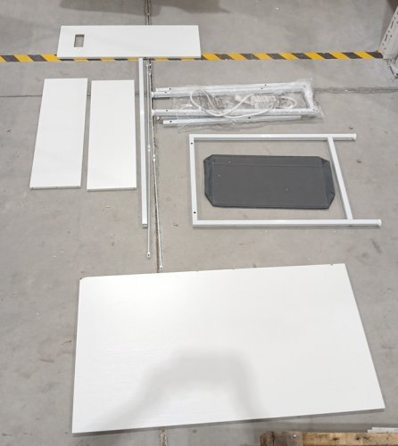 EnHomee L-Shaped Computer Desk with Storage Shelves and Side Bag - 40" - white (model: 55SCCPD120LW) image 4