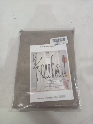 (2 panel) KOUFALL Curtains - 52" x 108" - Dark Taupe Brown image 2