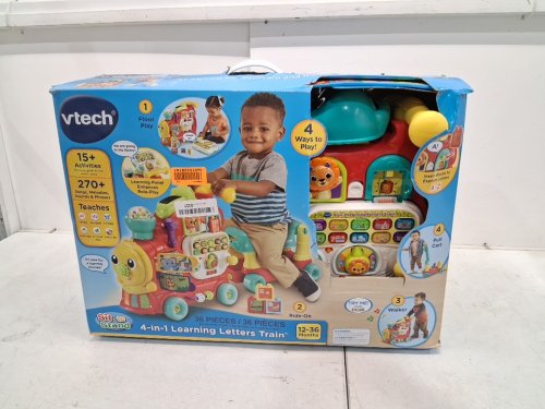 VTECH 4-IN-1 SIT TO STAND LEARNING LETTERS TRAIN WITH TOY BLOCKS & 15+ ACTIVITIES (MODEL: 80-547800) image 4