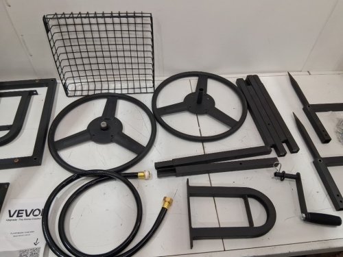freestanding garden hose reel with detachable holder - fits up to 200ft hose length - black (model: hr-035) image 6