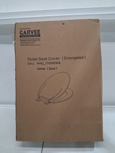 GARVEE White Round Toilet Seat Quiet Close Cover and Seat - Fits 15.78" to 16.77" - White image 4