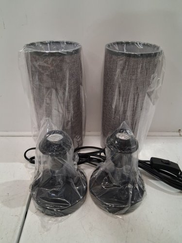 2pk kenmi BEDSIDE TABLE LAMPS - GREY/BLACK image 3
