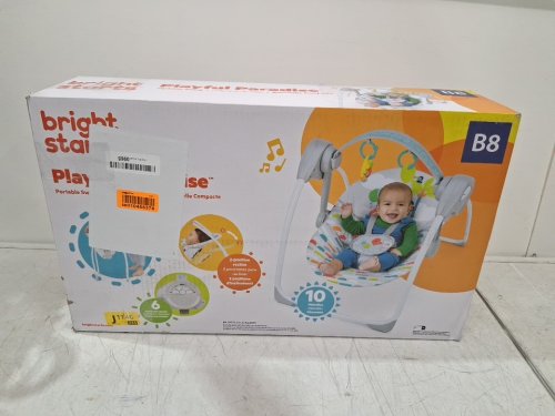 Bright Stars Playful Paradise Portable Automatic 6-Speed Baby Swing - 0-9 Months - Multicolored (Model: 13069) image 2